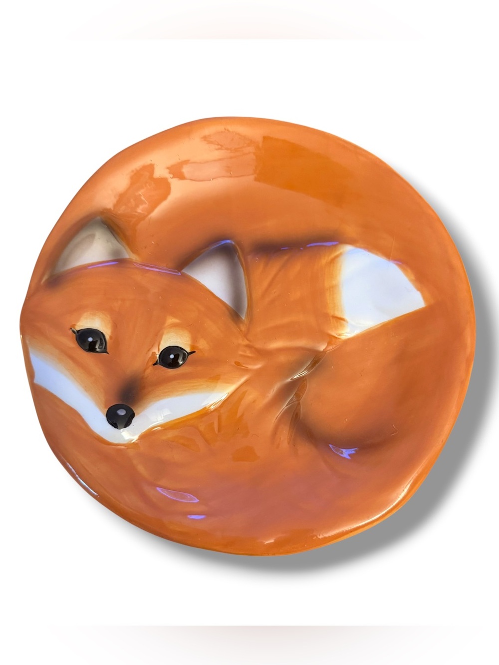 Ceramic 3D Fox plate